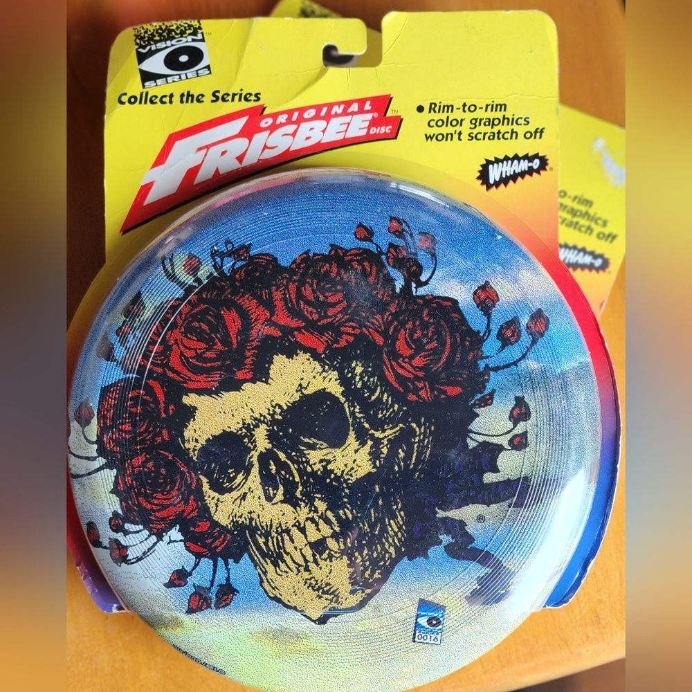 VINTAGE 1997 WHAM-O GRATEFUL DEAD FRISBEE VISION SERIES 0016 SKULL & ROSES NEW